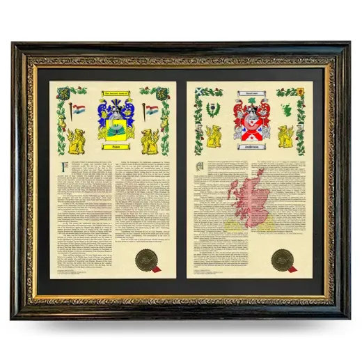 Double Armorial History Framed - Heirloom