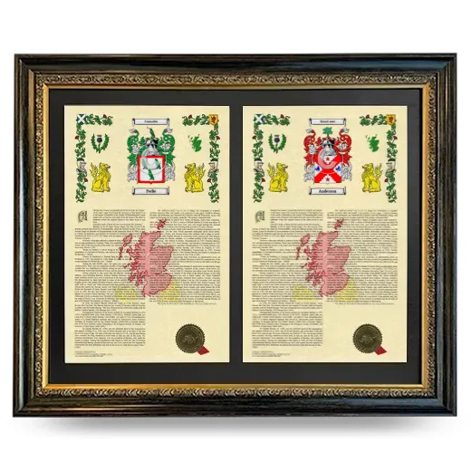 Double Armorial History Framed - Heirloom