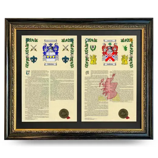 Double Armorial History Framed - Heirloom