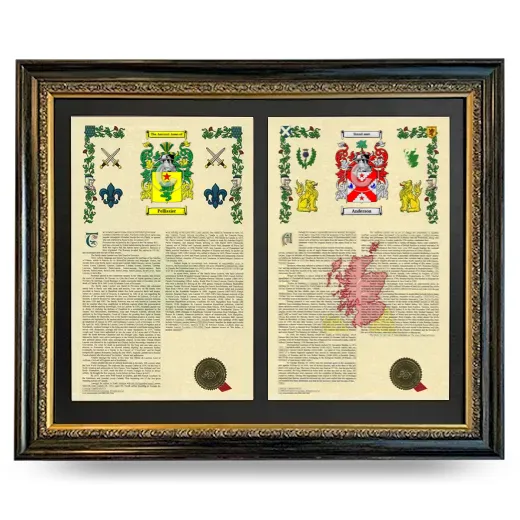 Double Armorial History Framed - Heirloom