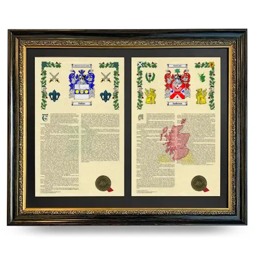 Double Armorial History Framed - Heirloom