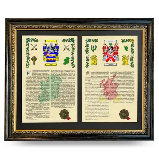 Double Armorial History Framed - Heirloom