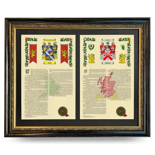 Double Armorial History Framed - Heirloom