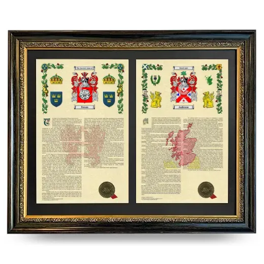 Double Armorial History Framed - Heirloom