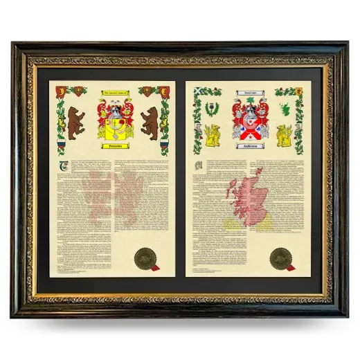 Double Armorial History Framed - Heirloom