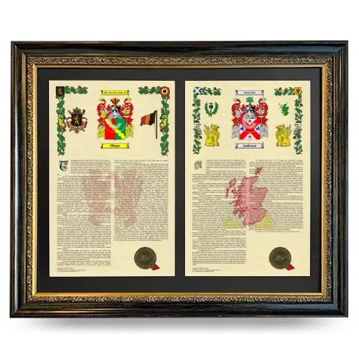 Double Armorial History Framed - Heirloom
