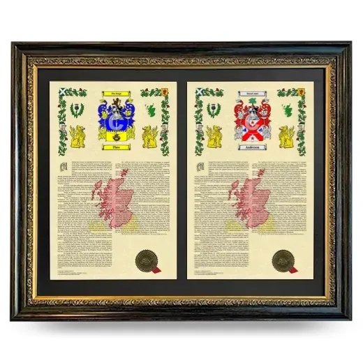 Double Armorial History Framed - Heirloom