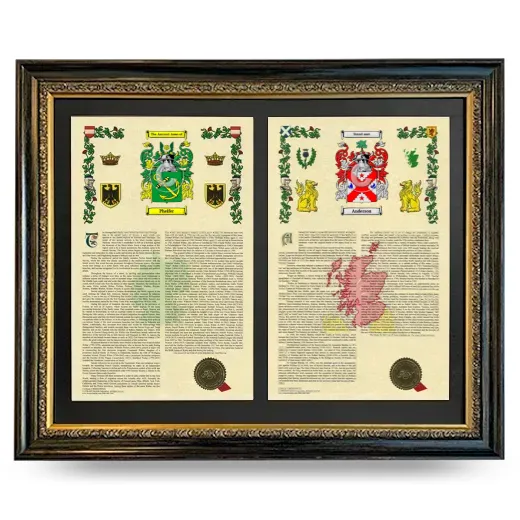 Double Armorial History Framed - Heirloom