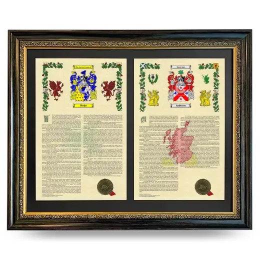Double Armorial History Framed - Heirloom
