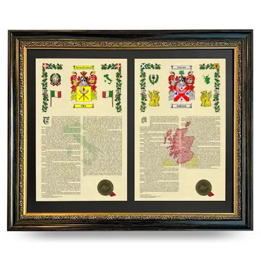 Double Armorial History Framed - Heirloom