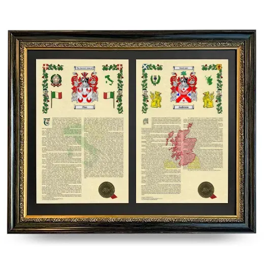 Double Armorial History Framed - Heirloom