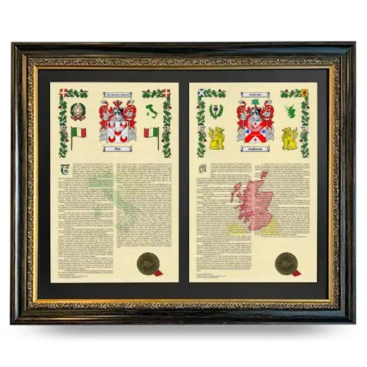 Double Armorial History Framed - Heirloom