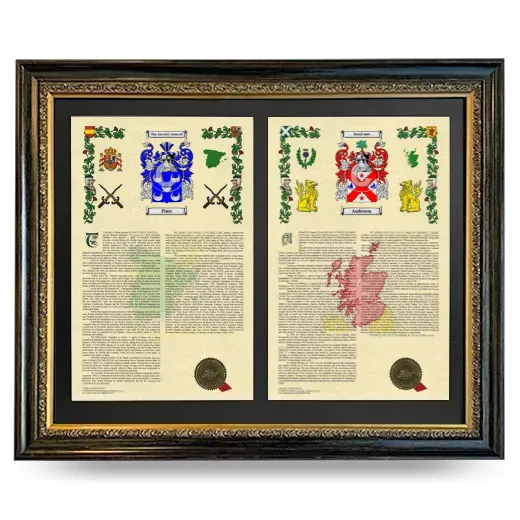 Double Armorial History Framed - Heirloom