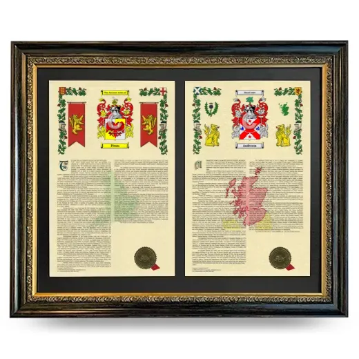 Double Armorial History Framed - Heirloom