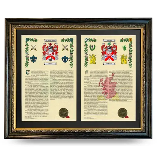 Double Armorial History Framed - Heirloom