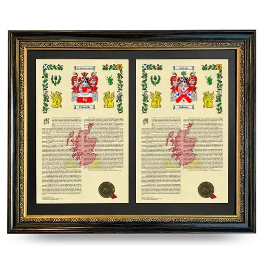 Double Armorial History Framed - Heirloom