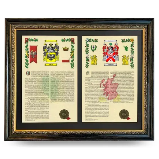 Double Armorial History Framed - Heirloom