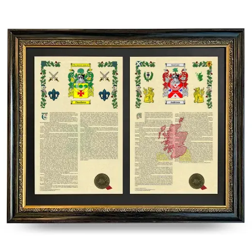 Double Armorial History Framed - Heirloom