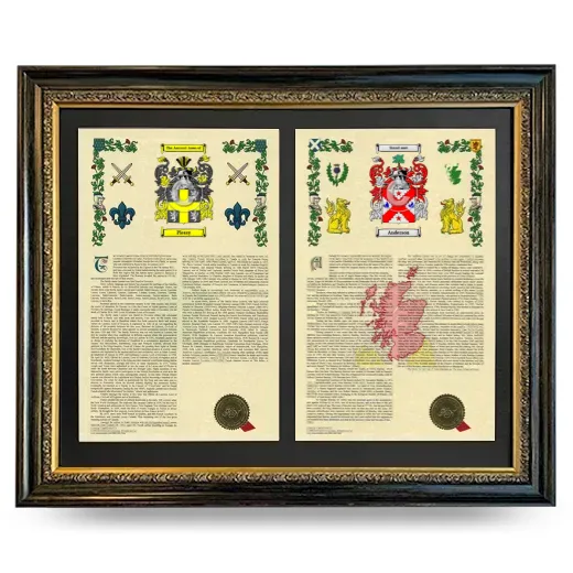 Double Armorial History Framed - Heirloom