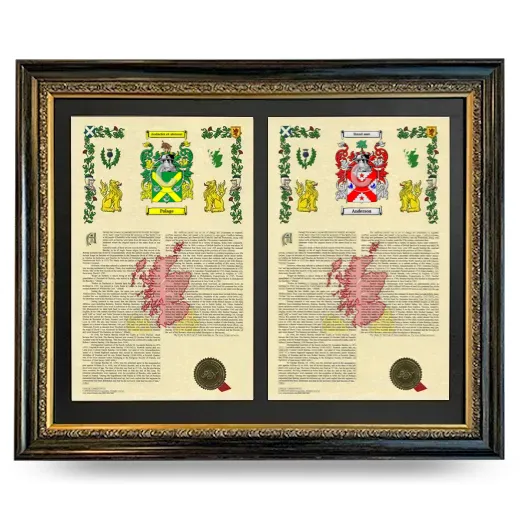 Double Armorial History Framed - Heirloom