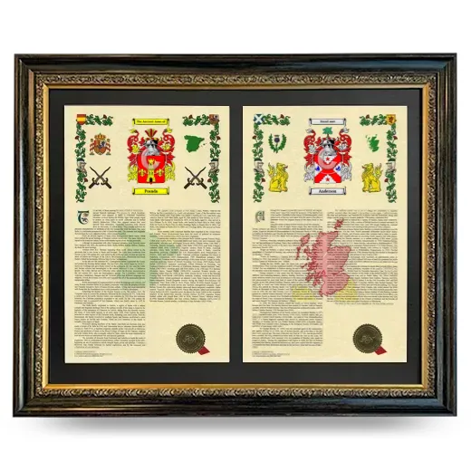 Double Armorial History Framed - Heirloom