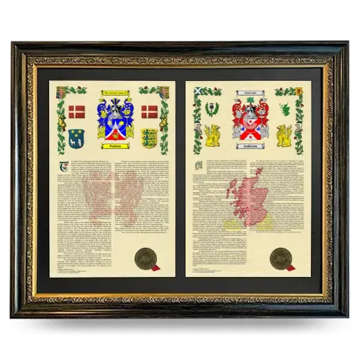 Double Armorial History Framed - Heirloom