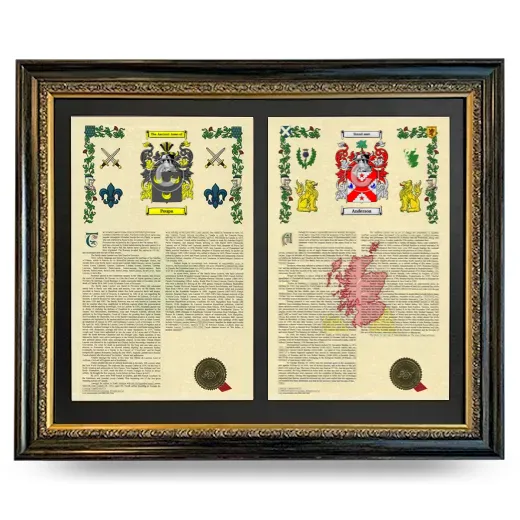 Double Armorial History Framed - Heirloom