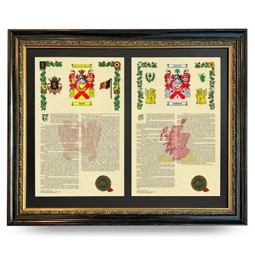 Double Armorial History Framed - Heirloom