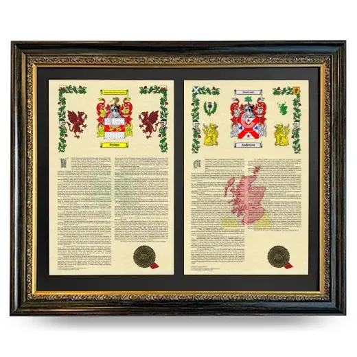 Double Armorial History Framed - Heirloom