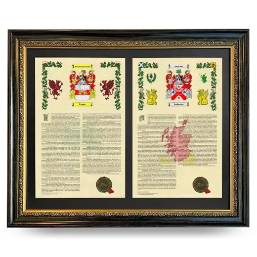 Double Armorial History Framed - Heirloom