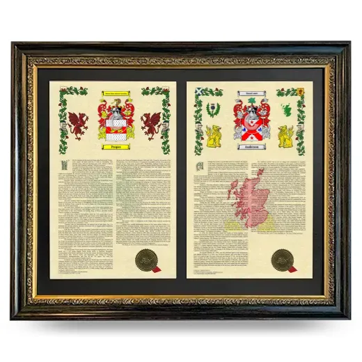 Double Armorial History Framed - Heirloom