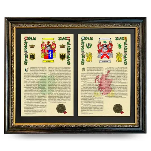 Double Armorial History Framed - Heirloom