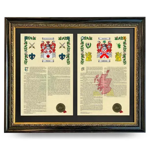 Double Armorial History Framed - Heirloom