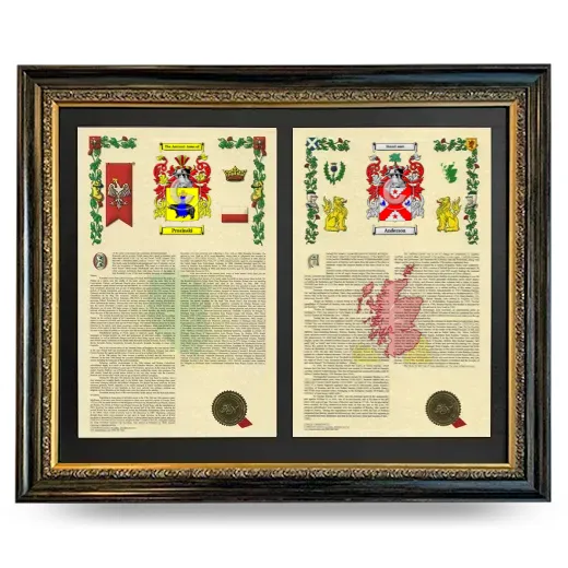 Double Armorial History Framed - Heirloom