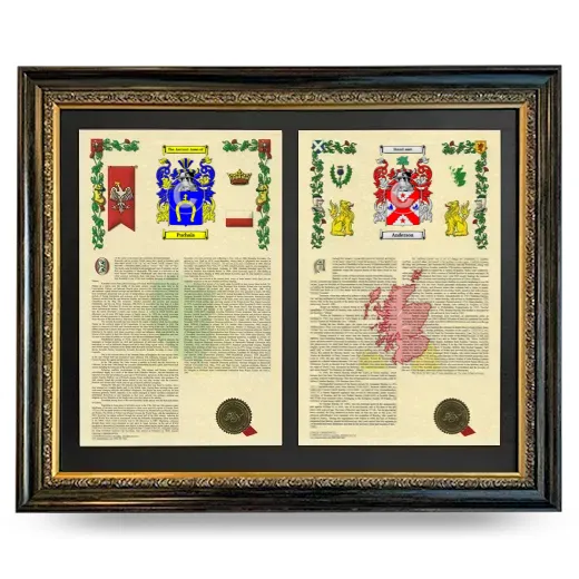 Double Armorial History Framed - Heirloom