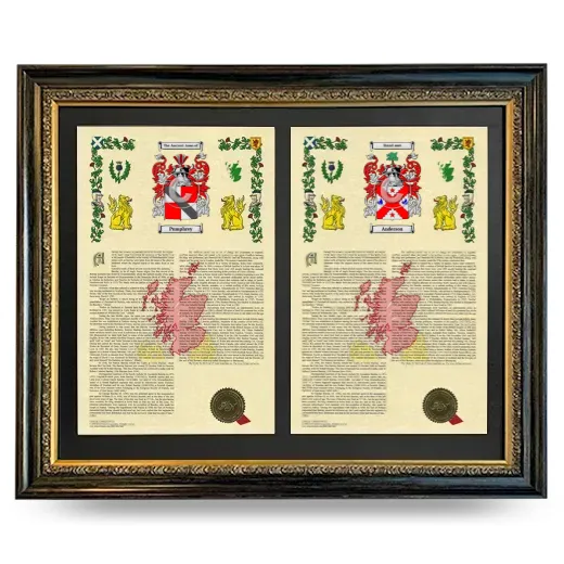 Double Armorial History Framed - Heirloom