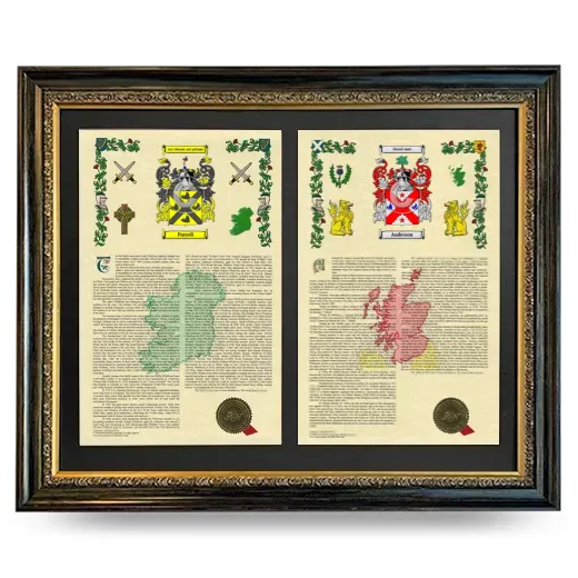 Double Armorial History Framed - Heirloom
