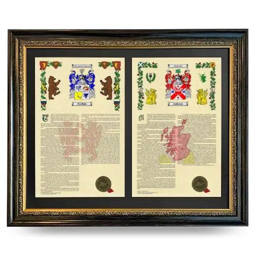 Double Armorial History Framed - Heirloom
