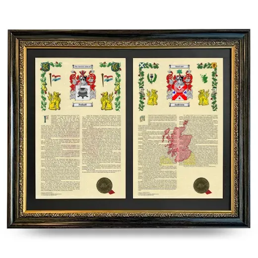 Double Armorial History Framed - Heirloom