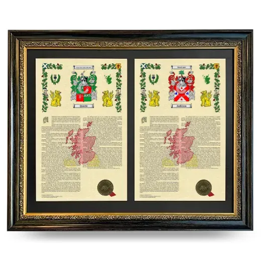 Double Armorial History Framed - Heirloom