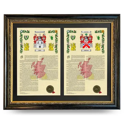 Double Armorial History Framed - Heirloom