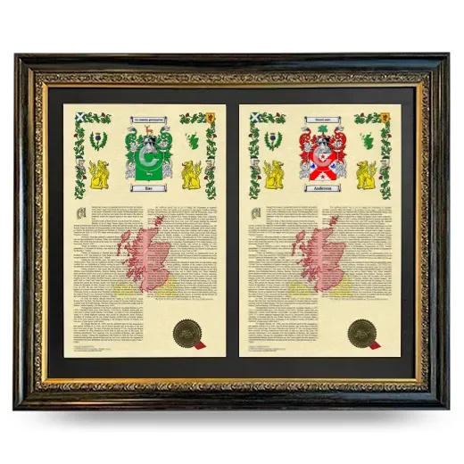 Double Armorial History Framed - Heirloom
