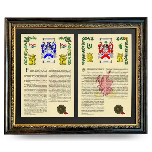 Double Armorial History Framed - Heirloom
