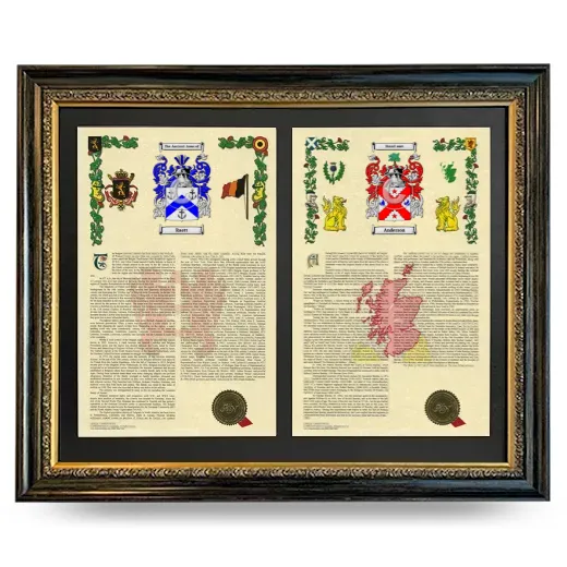 Double Armorial History Framed - Heirloom