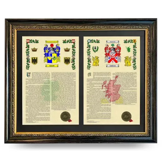 Double Armorial History Framed - Heirloom