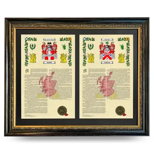 Double Armorial History Framed - Heirloom