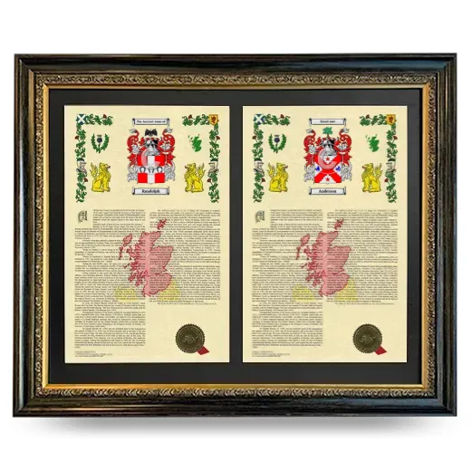 Double Armorial History Framed - Heirloom