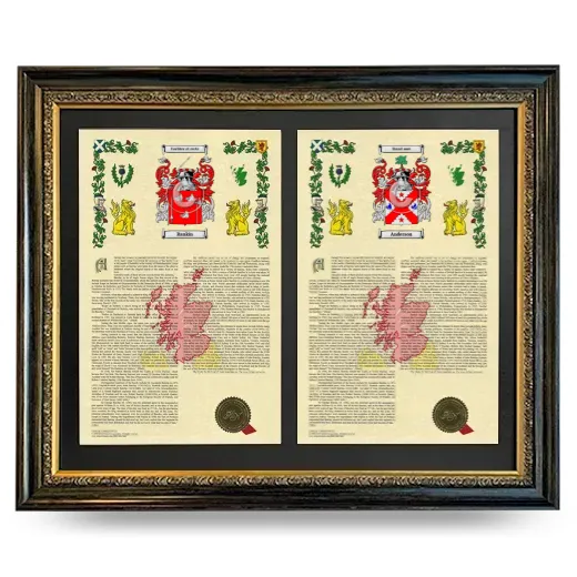 Double Armorial History Framed - Heirloom