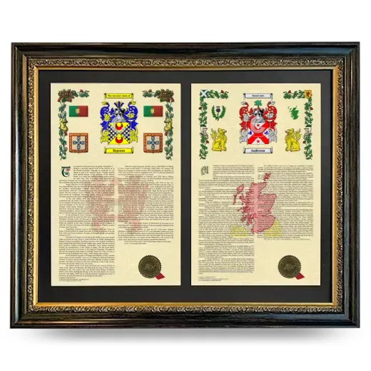 Double Armorial History Framed - Heirloom