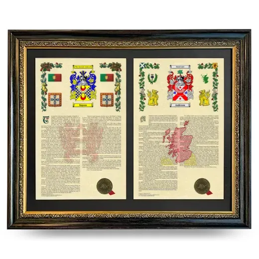 Double Armorial History Framed - Heirloom